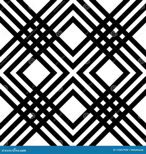 Abstract Striped Geometric Pattern With Lines And Grids Seamless