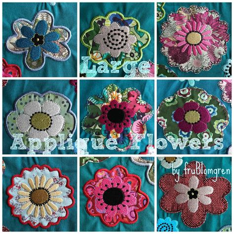 Large Whimsical Applique Flowers For Embellishment Of Your Etsy