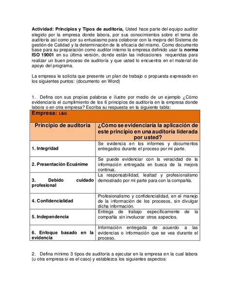 Informe De Auditoria Ejemplo