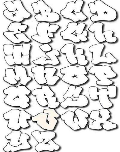 Graffiti Alphabet Bubble Style Graffiti Alphabet 26 Letters Of Style