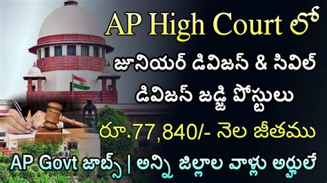 High Court Civil Judge Recruitment In Apply Online And Check Out