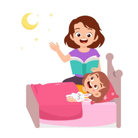 Mother Reading Bedtime Story Stock Vectors Istock