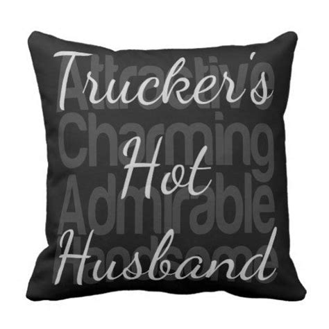 truckers hot husband throw pillow trucker tow truck driver tow truck