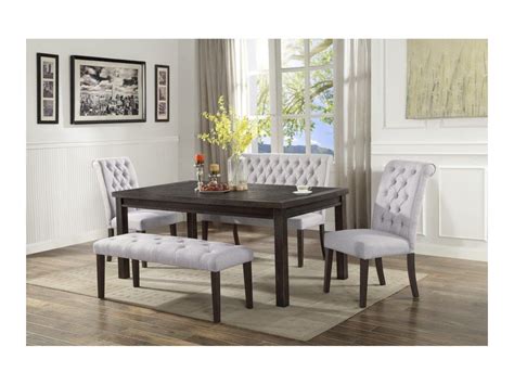 Each dining bench offers style and versatility. Crown Mark Palmer Dining 2022S-2 Upholstered High Back ...