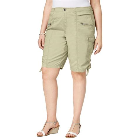 Style And Co Zippered Cargo Shorts Plus 24w