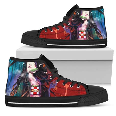 Nezuko Demon Slayer 3d Print High Top Canvas Shoes Robinplacefabrics