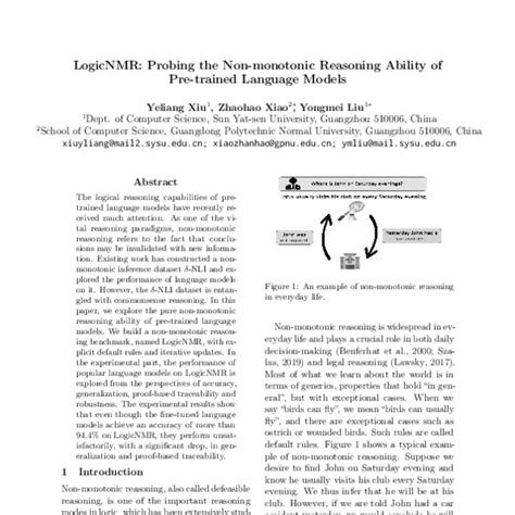 Logicnmr Probing The Non Monotonic Reasoning Ability Of Pre Trained Language Models Acl Anthology
