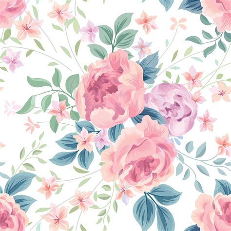 Download Floral Seamless Pattern Pastel Watercolor Floral Vector On