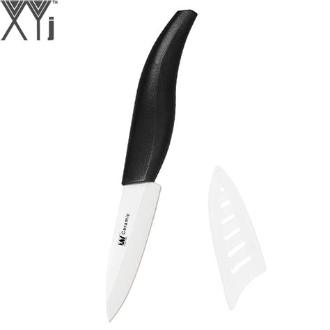 3 Inch Xyj Ceramic Knife White Blade Non Stick Kitchen Knife Black Tpr