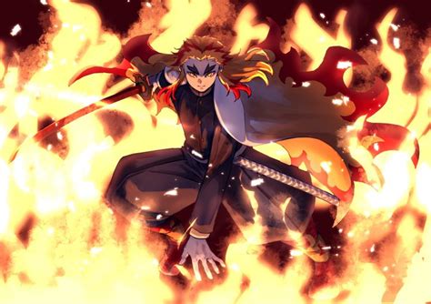 Anime Demon Slayer Kimetsu No Yaiba Kyojuro Rengoku 2k Wallpaper