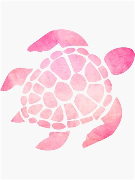 Cute Pink Sea Turtle Clipart