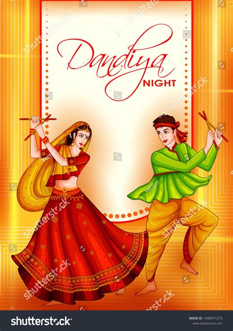 Indian People Dancing Garba On Dandiya Night Celebrating Navratri Hot Sex Picture