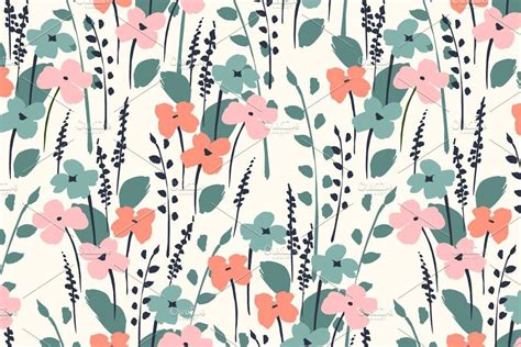 Cute Flowers 10 Seamless Patterns Seamless Patterns Floral