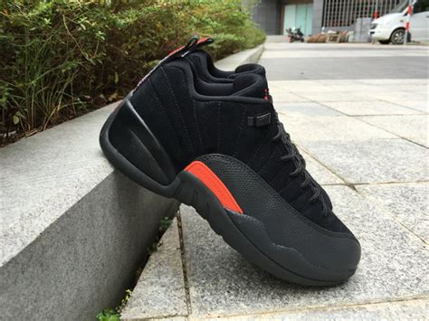 Nike Air Jordan Retro Xii 12 Low Black Max Orange Men Shoes 308317 003