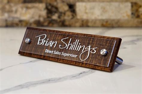 Rustic Desk Name Plate Made Exclusively By Garo Signs Size 10 X 25