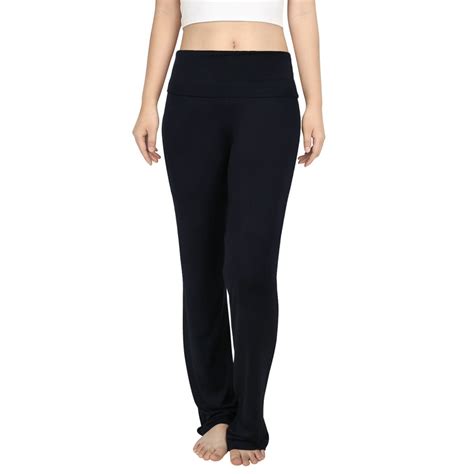 hde hde women s color block fold over waist yoga pants flare leg workout leggings black 3x