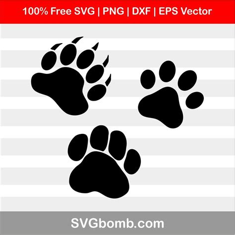 Dog Paw Svg Cut File