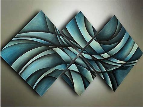 Handpainted Abstract Geometric Oil Paintings On Canvas Modern Home