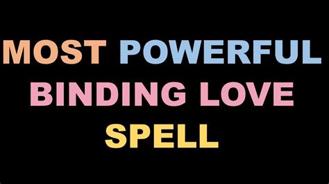 Most Powerful Binding Love Spell Youtube
