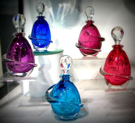 Hand Blown Art Glass Perfume Bottle By Roger Gandelman