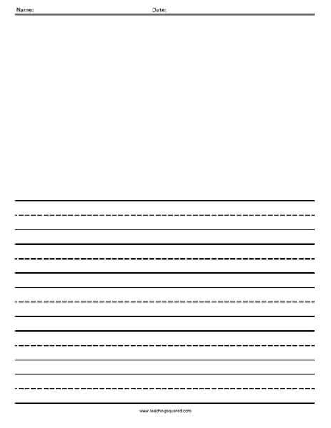 Dotted Lined Paper Wide Line With Picture