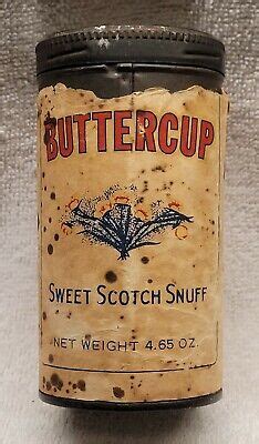 Empty Buttercup Sweet Scotch Snuff W Alabama Tax Stamp And Original