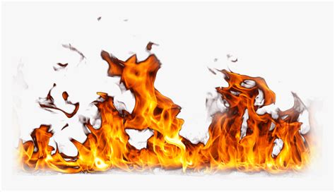 Animated Realistic Fire With Smoke On Transparent Background High