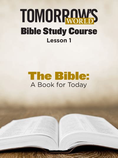 Free 24 Lesson Bible Study Course Tomorrows World Bible Study Course