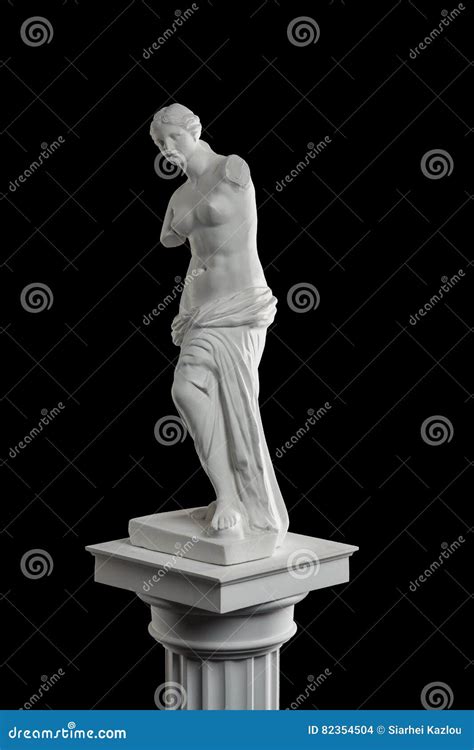 A Statue Of Venus Plaster Column Stock Photo Image Of Figure Black