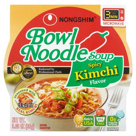 Nongshim Bowl Noodle Spicy Kimchi Ramyun Ramen Noodle Soup Bowl 303oz
