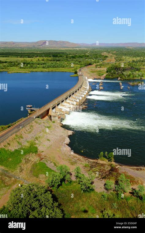 The Ord River Diversion Dam And The Victoria Highway Kununurra