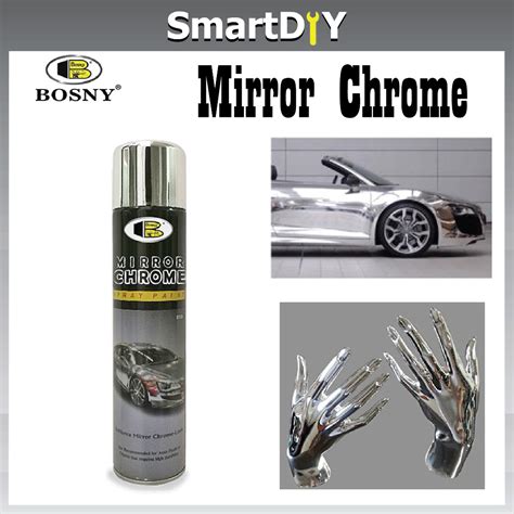 Bosny Mirror Chrome Spray Paint Aerosol Spray Paint Fast Drying 270cc