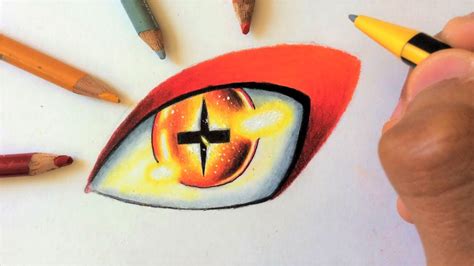Como Dibujar El Ojo De Naruto Modo Kyubi Senju How To Draw The Eye
