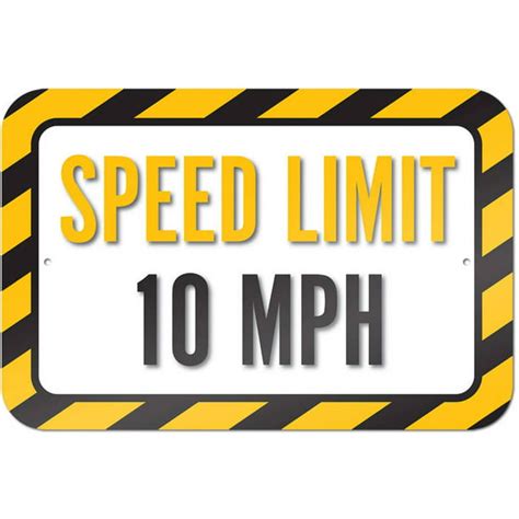 Speed Limit 10 Mph Sign