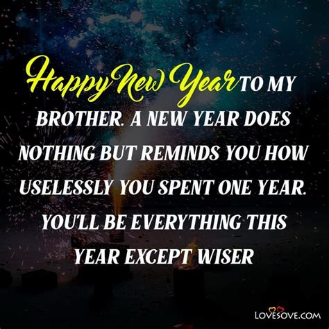 Happy New Year Wishes Images And Greetings For Brother