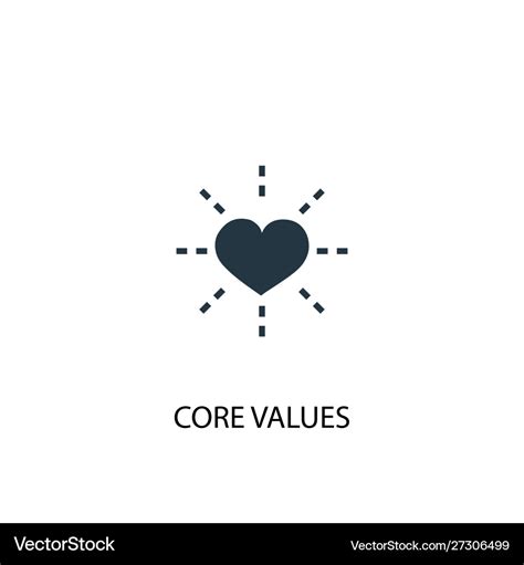Core Values Icon Simple Element Royalty Free Vector Image
