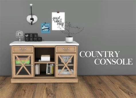 Leo Sims Country Console For The Sims 4 Spring4sims Sims 4 Sims