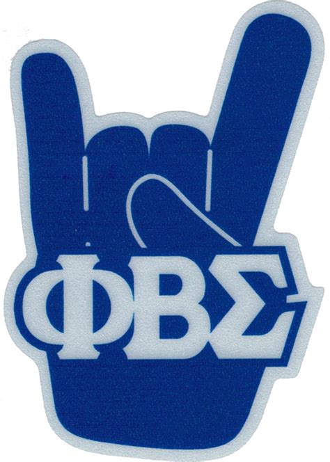 Phi Beta Sigma Hand Sign Reflective Symbol Decal Sticker Silverblue