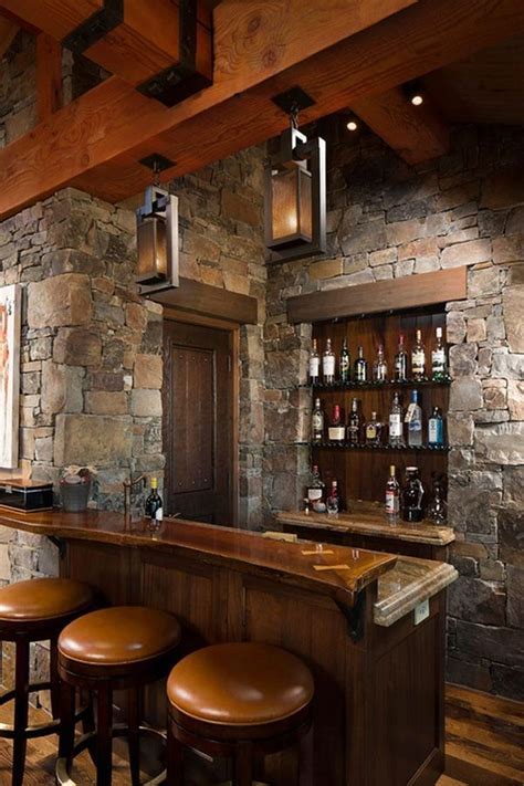 45 Admirable Rustic Home Bar Designs For When You Really Need That