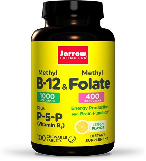 Jarrow Formulas Methyl B 12 And Methyl Folate 100 Chewable Tablets