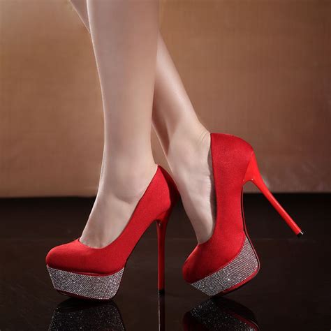 Fashion Beautiful Beading 14cm High Heels Wedding Shoes 10856150