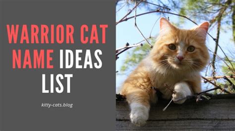 Their a good friend to everyone and tries not to get angry or mad at anyone. Warrior Cat Name Ideas List Kitty Cats blog #cats #cat # ...