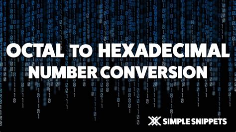 Octal To Hexadecimal Number Conversion With Decimal Point Number