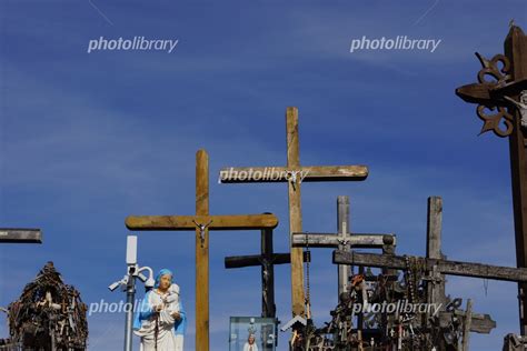 リトアニア 多くの十字架がある風景 写真素材 5696565 フォトライブラリー photolibrary