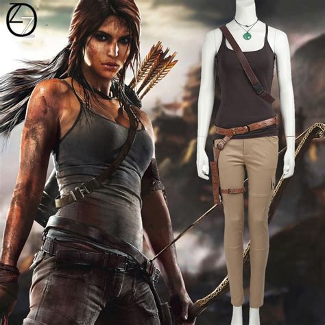 Aliexpress Com Tomb Raider Lara Croft Cosplay Kost M Hot Spiel Cosplay Lara Croft Sexy Kost Me