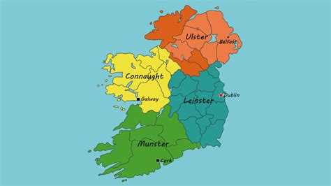 Mappe Politiche Fisiche E Turistiche Dell Irlanda
