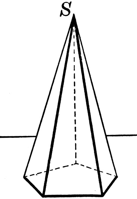 Regular Pyramid With Pentagonal Base Clipart Etc