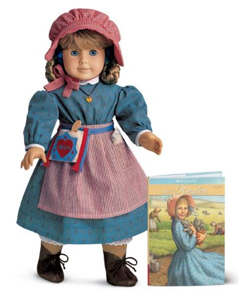 this product image released by american girl shows the retiring kirsten doll and her book