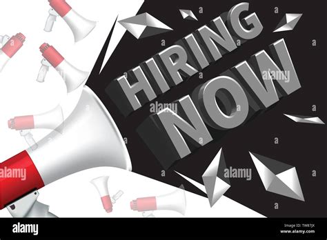 Hiring Recruitment Design Poster Vector Illustration Open Vacancy