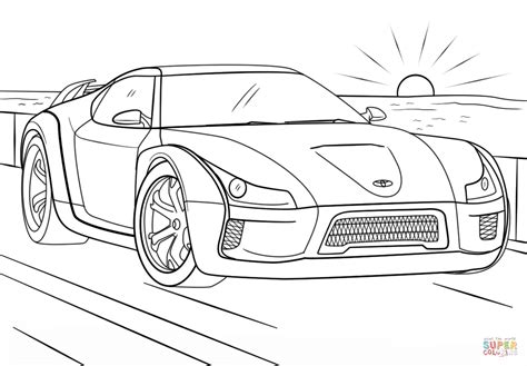 Toyota Supra Coloring Page Free Printable Coloring Pages